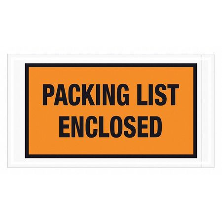 TAPE LOGIC Tape Logic® "Packing List Enclosed" Envelopes, 5 1/2" x 10", Orange, 1000/Case PL426