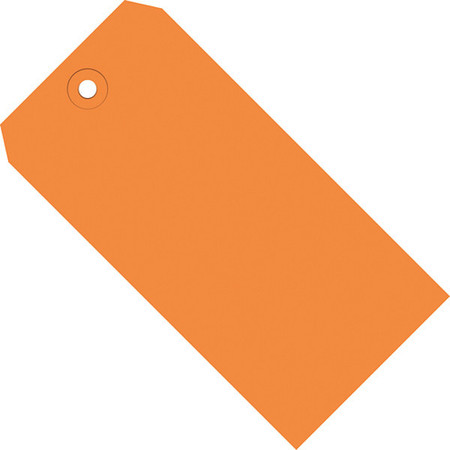 PARTNERS BRAND Shipping Tags, 13 Pt., 8" x 4", Orange 500/Case G11091H