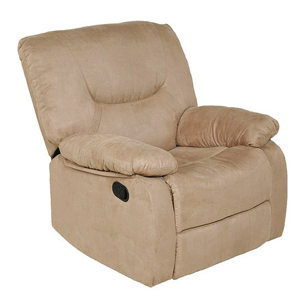 Relaxzen Rocker Recliner, Beige Microfiber 60-701508