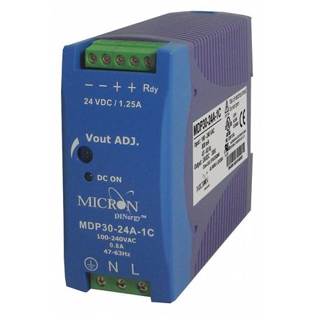 DINERGY DC Power Supply 24 to 28VDC 40.5MM Width MDP30-24A-1C