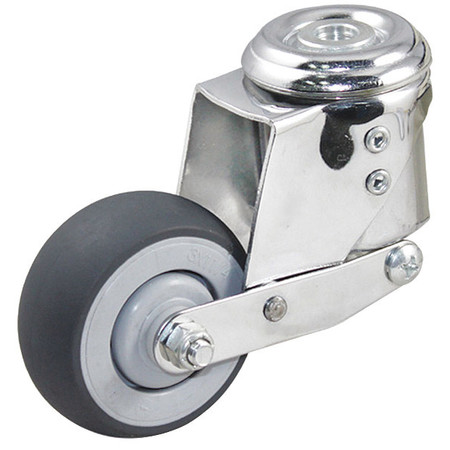 Zoro Select Bolt Hole Caster, 240 lb. Ld Rating, Gray P16S-RP060K-H