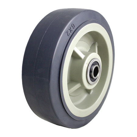 PEGASUS Wheel, Gray Urethn, 6" x 2", Prec Brg P-UP-060X020/050K