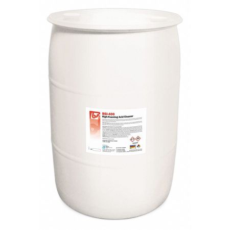 BEST SANITIZERS High-Foaming Acid Cleaner, 55 gal. BSI4003