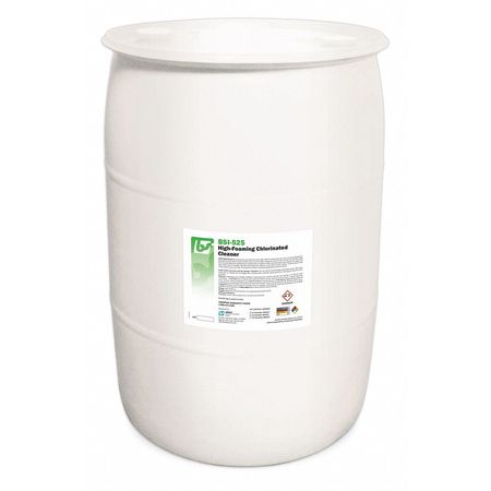 BEST SANITIZERS High-Foaming Chlorinated Cleaner, 55 gal. Drum, Chlorine BSI5253