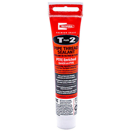 Rectorseal Pipe Thread Sealant 1.8 fl oz, Tube, T Plus 2, White, Paste 23710