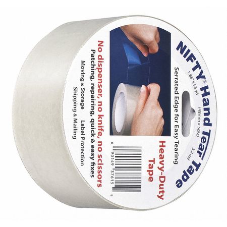 NIFTY PRODUCTS Nifty Hand Tear Tape, 2"x55yd, Clr, PK36 T3761RTL