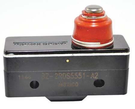 HONEYWELL Industrial Snap Action Switch, Overtravel, Plunger, Short Actuator, SPDT BZ-2RDS5551-A2