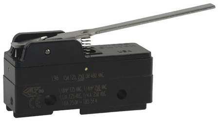 HONEYWELL Industrial Snap Action Switch, Hinge, Lever Actuator, SPDT, 15A @ 240V AC Contact Rating BZ-2RW80