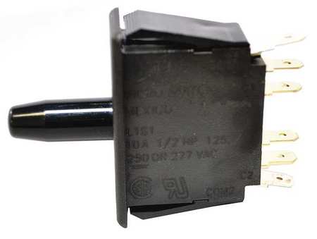 HONEYWELL Industrial Panel Mount Snap Action Switch, Plunger Actuator, DPDT, 10A @ 240V AC Contact Rating 2DM1