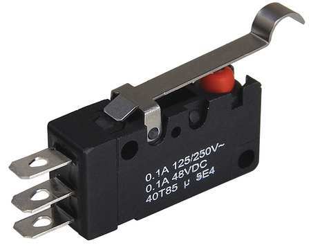 HONEYWELL Miniature Snap Action Switch, Lever, Simulated Roller Actuator, SPDT, 5A @ 240V AC Contact Rating V15W-DZ200A04-W2