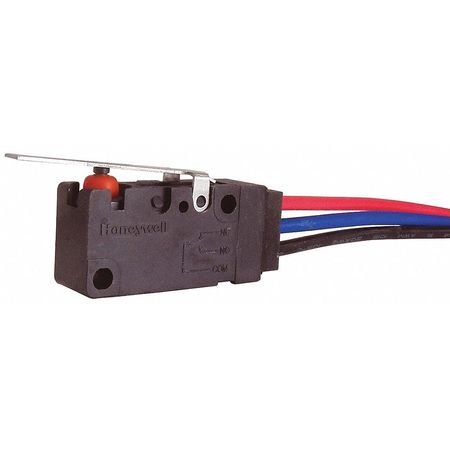HONEYWELL Miniature Snap Action Switch, Lever Actuator, SPDT, 5A @ 240V AC Contact Rating V15W-WZ200A02-W2