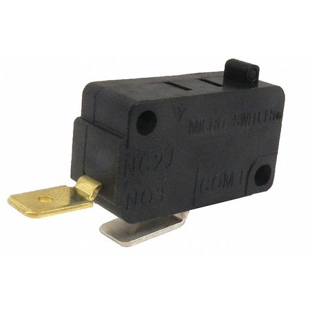 HONEYWELL Miniature Snap Action Switch, Pin, Plunger Actuator, 1NO, 15A @ 240V AC Contact Rating V7-1C27E9