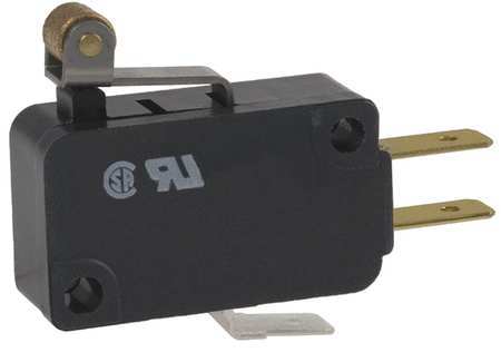 HONEYWELL Miniature Snap Action Switch, Lever, Roller, Short Actuator, SPDT, 3A @ 240V AC Contact Rating V7-7B17D8-201