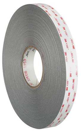 3M Double Sided VHB Tape, 1/2 in., Gray, 36 yd 4941