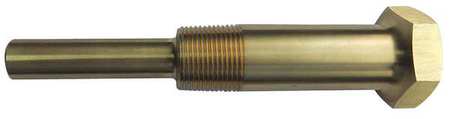ZORO SELECT Industrial Thermowell, Lagging, Brass 24C489