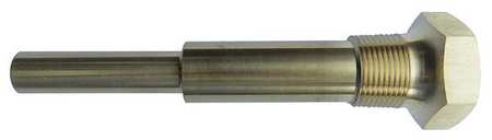ZORO SELECT Industrial Thermowell, Brass, 1-1/4-18 24C458