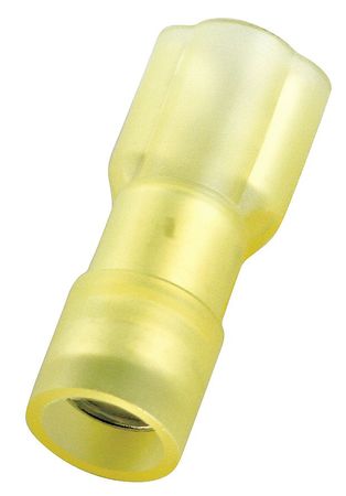 POWER FIRST Female Disconnect, Yellow, 12-10AWG, PK50 24C708