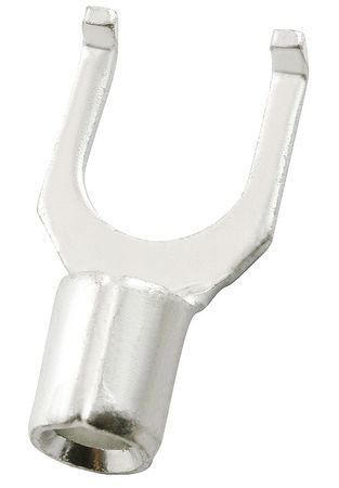 POWER FIRST 12-10 AWG Non-Insulated Flanged Fork Terminal #6 Stud PK50 24C866