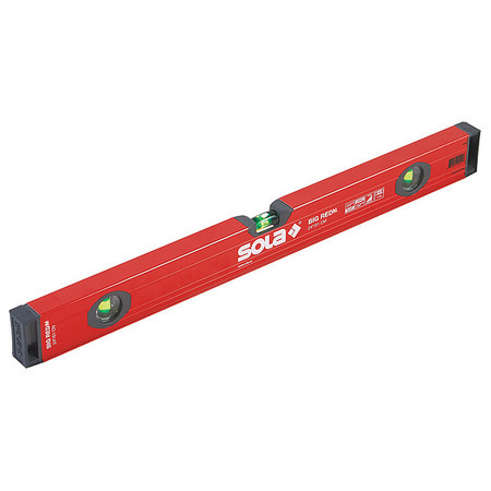 Sola Box Level, Aluminum, 24 In, Magnetic, Red LSB24M