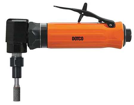 Dotco Right Angle Die Grinder, 1/4 in NPT Female Air Inlet, 1/4 in Collet, Heavy Duty, 20,000 RPM, 0.4 hp 10LF201-36