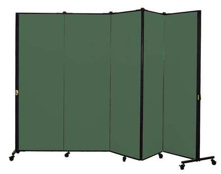 SCREENFLEX Portable Room Divider, 9Ft 5In W, Mallard HKDL605-DN