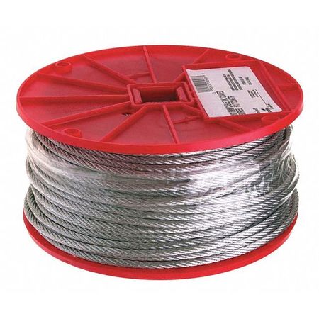 Campbell Chain & Fittings 5/16" 7 x 19 Cable, Galvanized Wire, 200 Feet per Reel 7000927