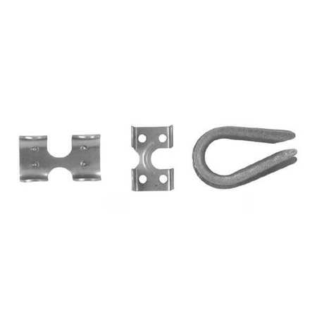 Campbell Chain & Fittings 1/4” - 3/8” Rope Clamp with Thimble, Zinc Plated B7679035