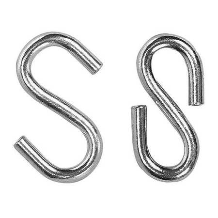 ZORO SELECT #40 ”S” Hook, Zinc Plated, 6 pcs per Bag B5954024