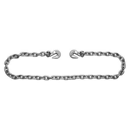 Campbell Chain & Fittings 5/16" x 20' Grade 43 High Test Binder Chain w/Clevis Grab Hooks Each End T0226615