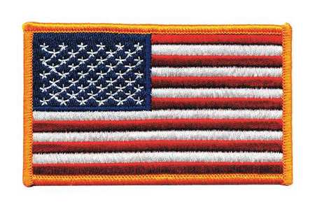 Heros Pride Embroidered Patch, U.S. Flag, Dark Gold 7362