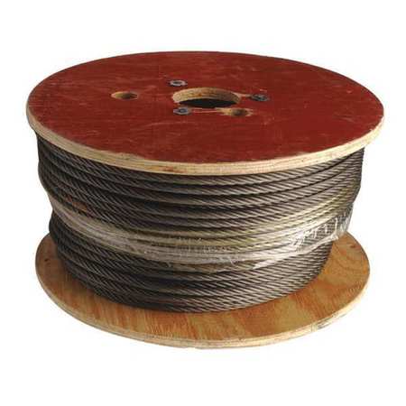 Campbell Chain & Fittings 1/4" 6 x 19 Fiber Core Wire Rope, Rust Prohibitive, 500 Feet per Reel 7008027