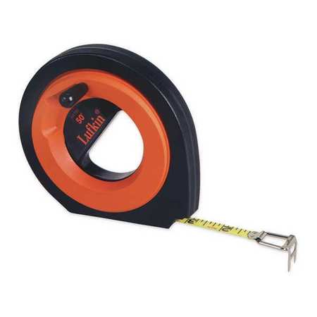 CRESCENT LUFKIN 3/8" x 50m/164' Speedwinder® SAE/Metric Yellow Clad Dual Sided Long Steel Tape HYT50CME