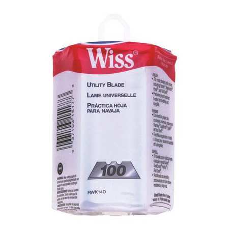 Crescent Wiss Replacement .025" Heavy Duty Blades 100 Pk RWK14D