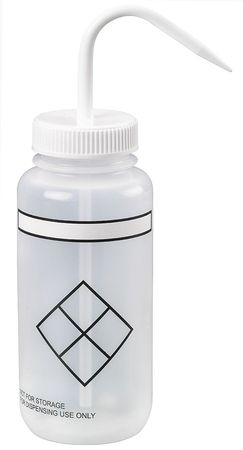 Lab Safety Supply Translucent, Wash Bottle 16 oz., 6 Pack 24J920