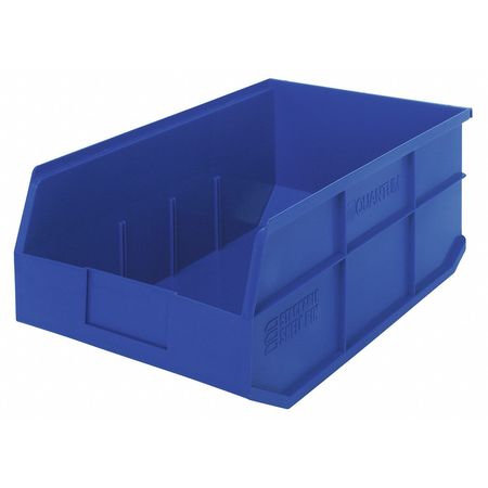 QUANTUM STORAGE SYSTEMS 85 lb Shelf Storage Bin, Polypropylene, 11 in W, 7 in H, Blue, 18 in L SSB465BL