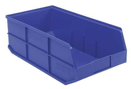 QUANTUM STORAGE SYSTEMS 85 lb Shelf Storage Bin, Polypropylene, 11 in W, 7 in H, Blue, 20 1/2 in L SSB485BL