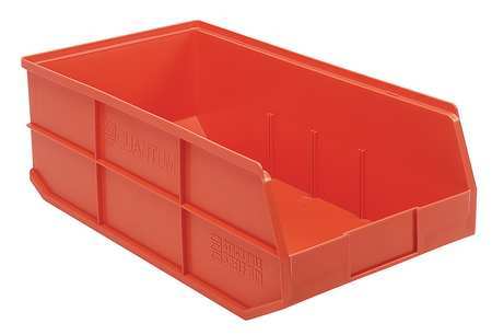 Quantum Storage Systems 85 lb Shelf Storage Bin, Polypropylene, 11 in W, 7 in H, Orange, 20 1/2 in L SSB485OR