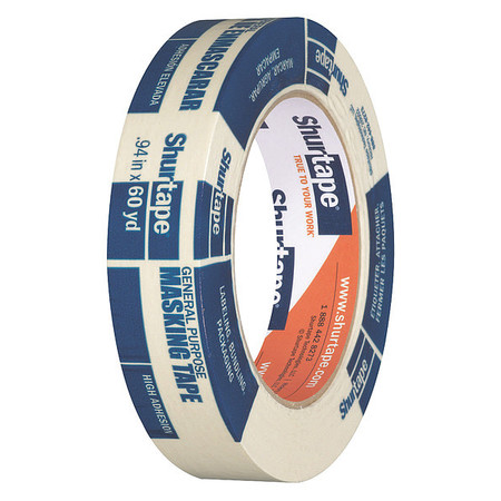 Shurtape Masking Tape, 24mm W x 55m L, Crepe Paper CP 105