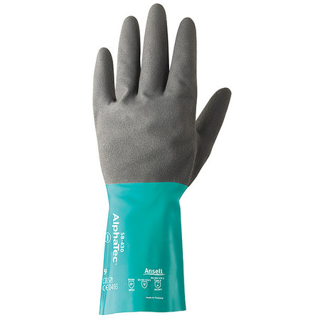 Ansell 13" Chemical Resistant Gloves, Nitrile, 10, 1 PR 37-646