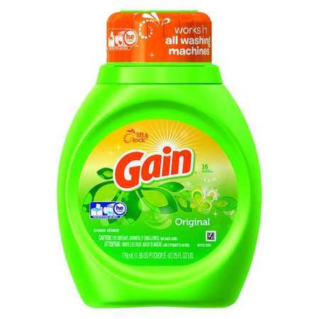 Gain High Efficiency Laundry Detergent, 25 oz Bottle, Liquid, Original, 6 PK 12783