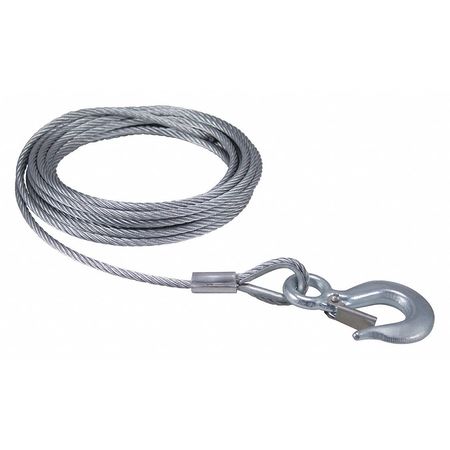 DUTTON-LAINSON Cable and Hook, 1/4 In x 25 Ft. 6520