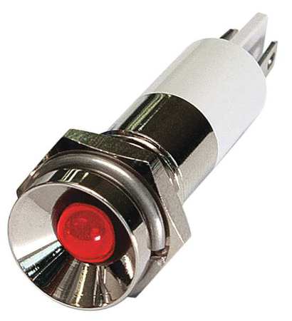ZORO SELECT Protrude Indicator Light, Red, 12VDC 24M084