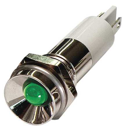 ZORO SELECT Protrude Indicator Light, Green, 24VDC, Current Drawn: 20 mA 24M089