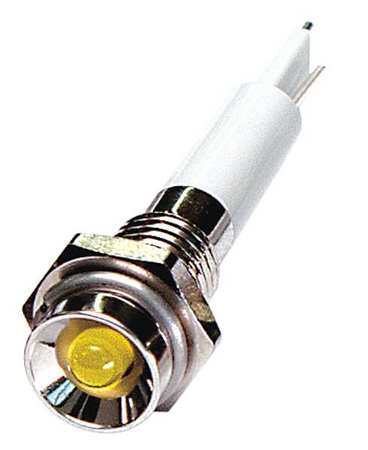 ZORO SELECT Protrude Indicator Light, Yellow, 24VDC 24M030