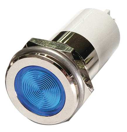 ZORO SELECT Flat Indicator Light, Blue, 24VDC 24M171