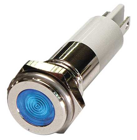 ZORO SELECT Flat Indicator Light, Blue, 24VDC 24M102
