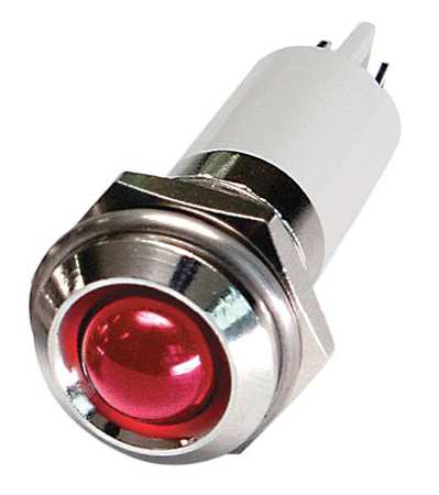 ZORO SELECT Round Indicator Light, Red, 12VDC 24M109