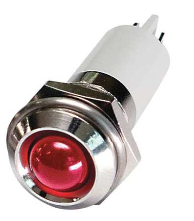 ZORO SELECT Round Indicator Light, Red, 24VDC 24M112