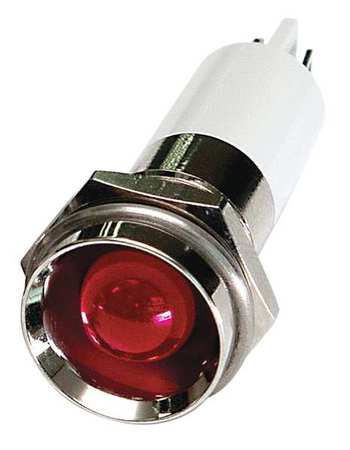 ZORO SELECT Protrude Indicator Light, Red, 24VDC 24M121