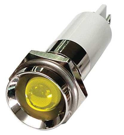 ZORO SELECT Protrude Indicator Light, Yellow, 24VDC 24M122
